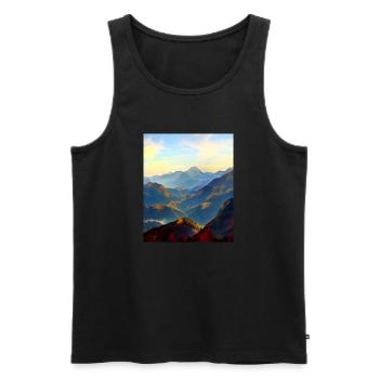 great ART on great PEOPLE - Männer Premium Bio Tank Top - Schwarz - Vorne - Michal (187cm)