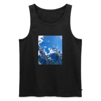 great ART on great PEOPLE - Männer Premium Bio Tank Top - Schwarz - Vorne - Michal (187cm)