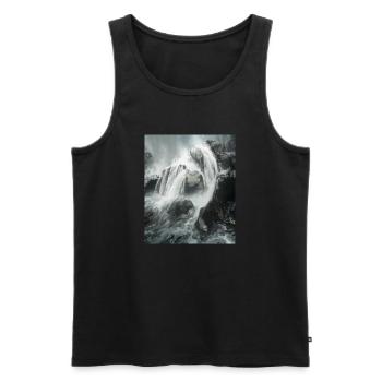 great ART on great PEOPLE - Männer Premium Bio Tank Top - Schwarz - Vorne - Michal (187cm)