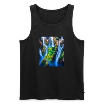 great ART on great PEOPLE - Männer Premium Bio Tank Top - Schwarz - Vorne - Michal (187cm)