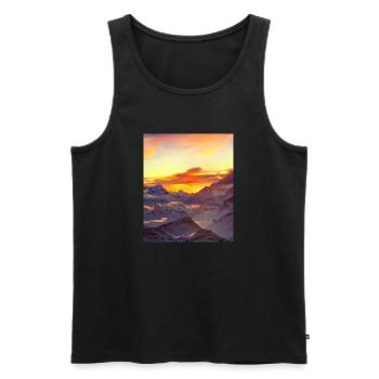 great ART on great PEOPLE - Männer Premium Bio Tank Top - Schwarz - Vorne - Michal (187cm)