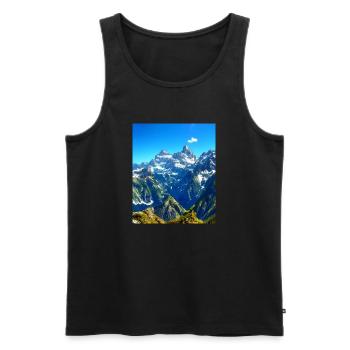 great ART on great PEOPLE - Männer Premium Bio Tank Top - Schwarz - Vorne - Michal (187cm)