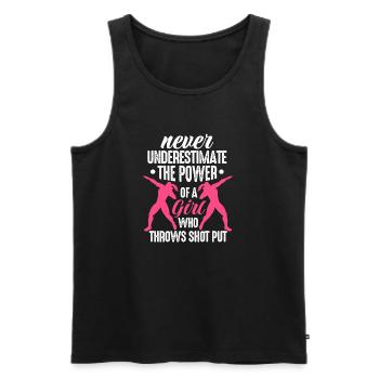 never understimate the power of a girl Design - Men's Premium Organic Tank Top - black - Front - Michal (187cm)