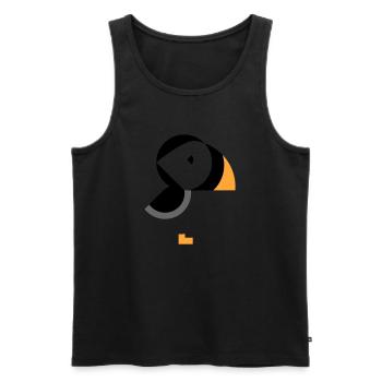 Papageientaucher - Männer Premium Bio Tank Top - Schwarz - Vorne - Michal (187cm)