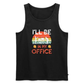 Hive i'll bee in my office gift for beekeeper - Débardeur bio Premium Homme - noir - Devant - Michal (187cm)