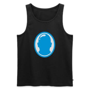 Conception du logo Bald Man - Débardeur bio Premium Homme - noir - Devant - Michal (187cm)