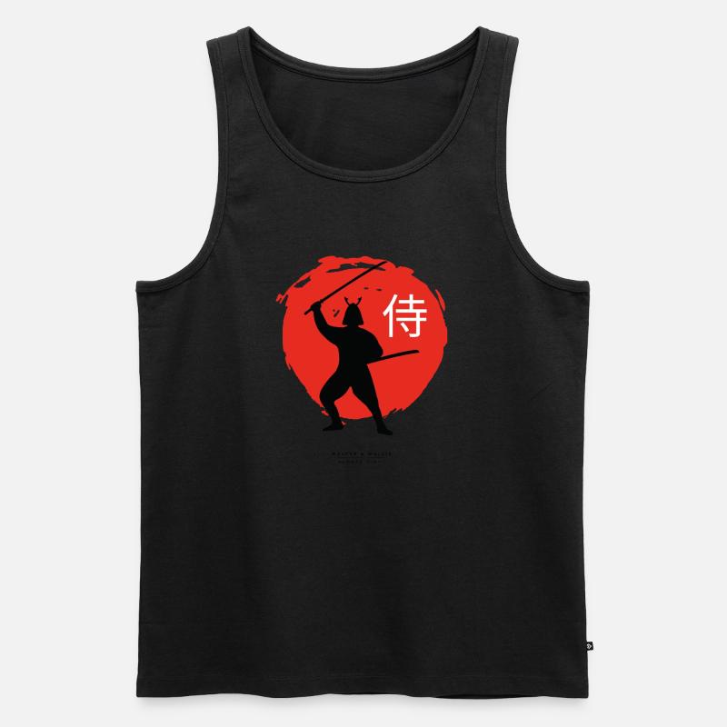 Walter & Wallis - Samurai 4 - Männer Premium Bio Tank Top - Schwarz