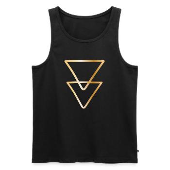 Rune Symbol Geschenk Ornament ethnisch Spirit Art - Männer Premium Bio Tank Top - Schwarz - Vorne - Michal (187cm)