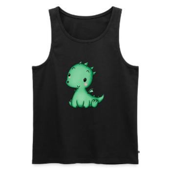 Babydrache Baby Drache Geschenkidee - Männer Premium Bio Tank Top - Schwarz - Vorne - Michal (187cm)