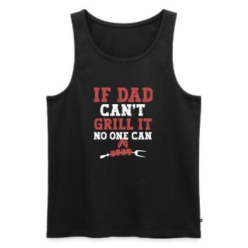 If dad can't grill it funny BBQ father's day - Débardeur bio Premium Homme - noir - Devant - Michal (187cm)