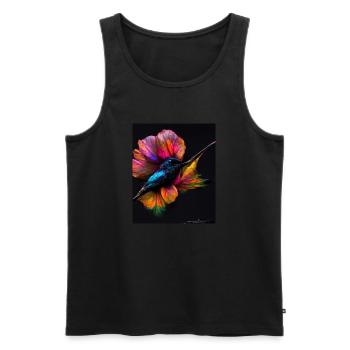Schöner bunter Schmetterling - für die Starken und Mutigen - Männer Premium Bio Tank Top - Schwarz - Vorne - AI Model Male 178 light (178cm)