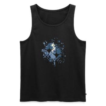Duck Footprint Color Splash - Men's Premium Organic Tank Top - black - Front - Michal (187cm)