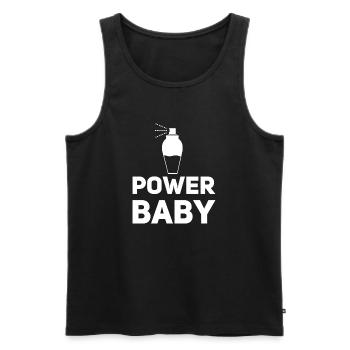 Bébé Puissance - Débardeur bio Premium Homme - noir - Devant - Michal (187cm)