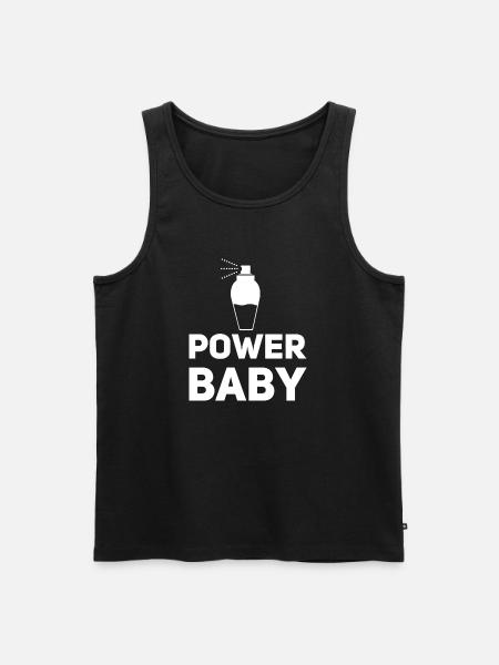 Power Baby - Männer Premium Bio Tank Top - Schwarz