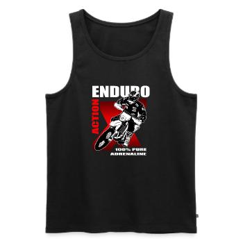 Enduro Offroad - Men's Premium Organic Tank Top - black - Front - AI Model Male 178 light (178cm)