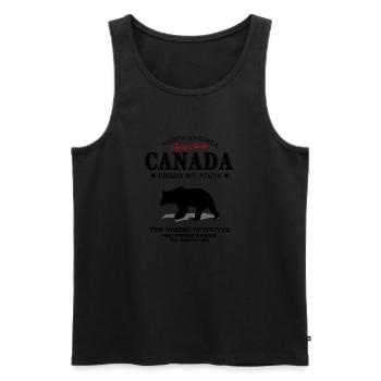 Canada Adventures - Canadian grizzly - Männer Premium Bio Tank Top - Schwarz - Vorne - Michal (187cm)