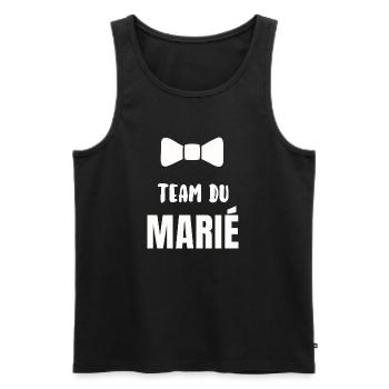 Team du marié - Débardeur bio Premium Homme - noir - Devant - Michal (187cm)