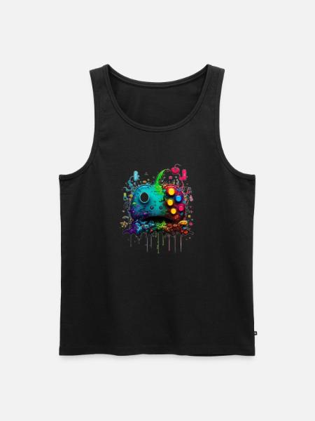 Neon Gaming Controller / Kontroller - Männer Premium Bio Tank Top - Schwarz