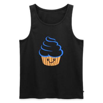 Cupcake Funny - Men's Premium Organic Tank Top - black - Front - AI Model Male 178 light (178cm)