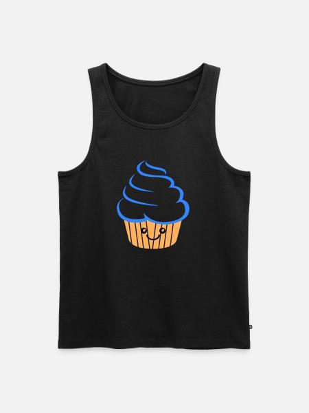 Cupcake Funny - Männer Premium Bio Tank Top - Schwarz