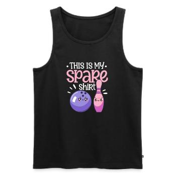 Bowling Game Lover Bowling Player - Funny This Is - Men's Premium Organic Tank Top - black - Front - AI Model Male 178 light (178cm)