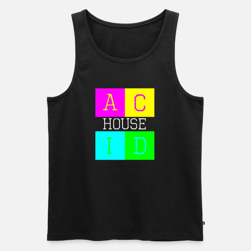 Säurehaus d - Männer Premium Bio Tank Top - Schwarz
