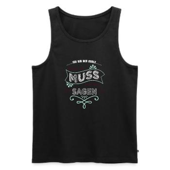 elternschaft humor onkel geschenk - Männer Premium Bio Tank Top - Schwarz - Vorne - AI Model Male 178 light (178cm)