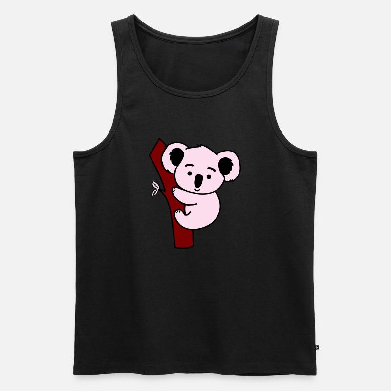 koala - Männer Premium Bio Tank Top - Schwarz