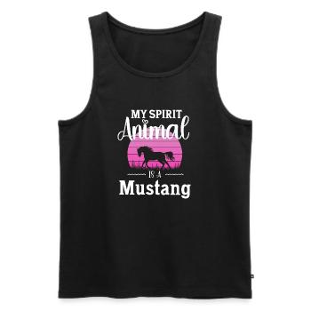 My spirit animal is horse funny gift horse lover - Débardeur bio Premium Homme - noir - Devant - Michal (187cm)