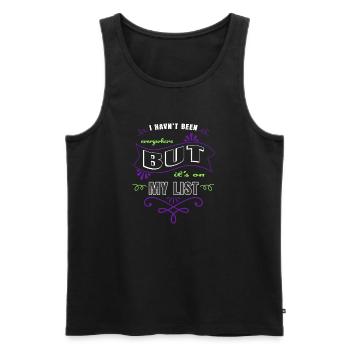 present cool outdoors forest animal geek attitude - Men's Premium Organic Tank Top - black - Front - Michal (187cm)