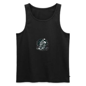 Motorcycle to the Moon: For everyone who loves their bike - Men's Premium Organic Tank Top - black - Front - Michal (187cm)