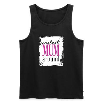 mum - Men's Premium Organic Tank Top - black - Front - Michal (187cm)