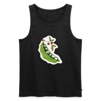 Erbsen - Männer Premium Bio Tank Top - Schwarz - Vorne - AI Model Male 178 light (178cm)