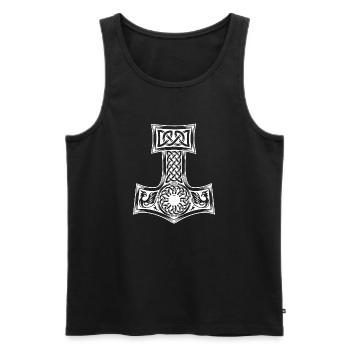 Vikings norden valhalla suède scandinavia flaga - Débardeur bio Premium Homme - noir - Devant - Michal (187cm)