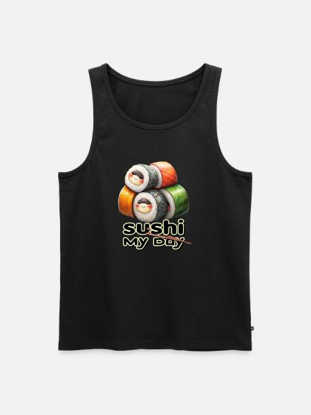 Sushi My Day - Men's Premium Organic Tank Top - black