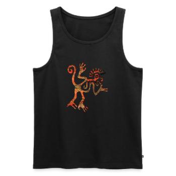 Maya Mexique Aztèque Mexicain Tribar Crâne Indien Inca - Débardeur bio Premium Homme - noir - Devant - AI Model Male 178 light (178cm)