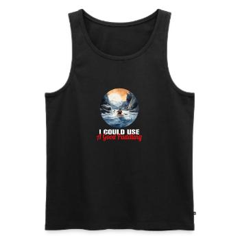 Kajakfahren, Kajakfahren, Paddeln, Paddeln - Männer Premium Bio Tank Top - Schwarz - Vorne - Michal (187cm)