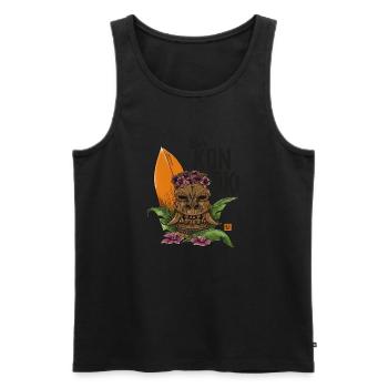 Bar Kon Tiki - Men's Premium Organic Tank Top - black - Front - AI Model Male 178 light (178cm)