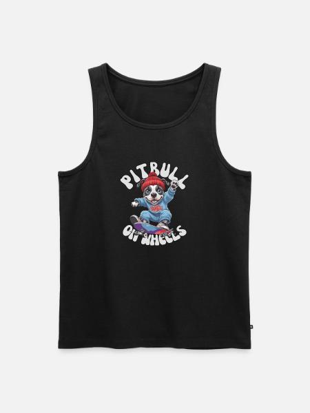 PITBULL on Wheels - Skater Streetwear Outfit - Herre Premium økologisk tanktop - sort