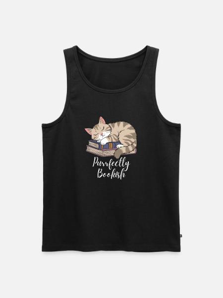 Perfekter Bücherwurm - Männer Premium Bio Tank Top - Schwarz