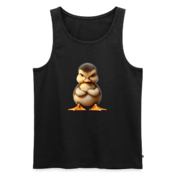 Chick grim 2 - Men's Premium Organic Tank Top - black - Front - AI Model Male 178 light (178cm)