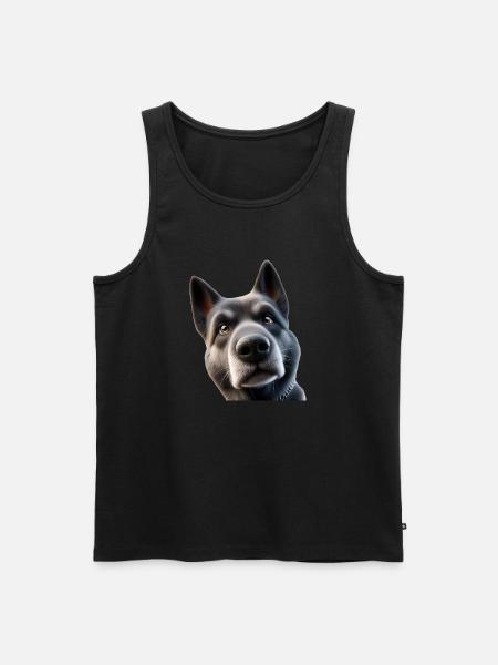 Dog Head 2 - Men's Premium Organic Tank Top - black