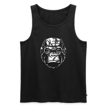 Gorilla Camo Style - Männer Premium Bio Tank Top - Schwarz - Vorne - AI Model Male 178 light (178cm)