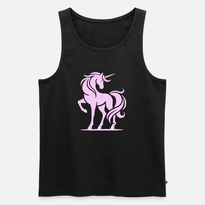 einhorn - Männer Premium Bio Tank Top - Schwarz