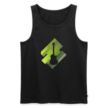Elektrogitarre Hardrock Gitarrist - Männer Premium Bio Tank Top - Schwarz - Vorne - Michal (187cm)