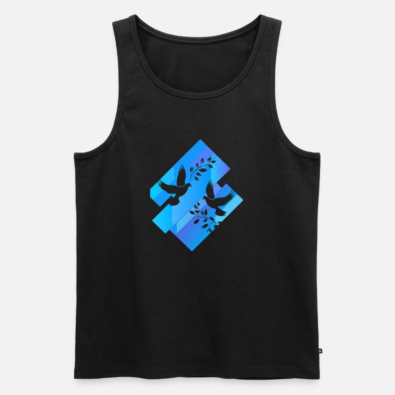 Tauben Taube - Männer Premium Bio Tank Top - Schwarz