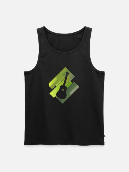 Gitarrist Basser Elektrogitarre - Männer Premium Bio Tank Top - Schwarz