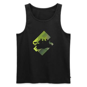 Rowing Rowers Whitewater - Men's Premium Organic Tank Top - black - Front - AI Model Male 178 light (178cm)