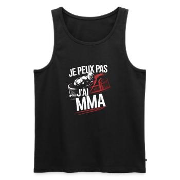 Je peux pas j'ai MMA - Débardeur bio Premium Homme - noir - Devant - Michal (187cm)
