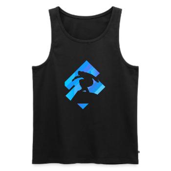 Parkour Runner Acrobatics - Men's Premium Organic Tank Top - black - Front - Michal (187cm)